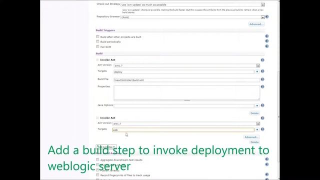 Oracle ADF continuous integration using Hudson and automated weblogic deployment. Part 4/4 смотреть онлайн