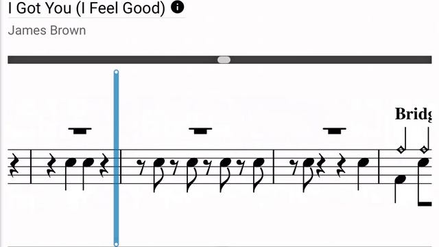 I Got You (I Feel Good) (drumless) Rockschool Drums Grade 6
