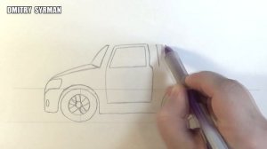 How to draw a police car, Как нарисовать полицейскую машину