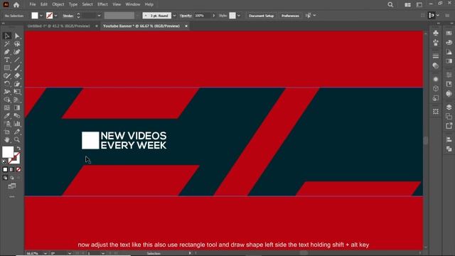 YouTube Channel Banner Design In Adobe Illustrator cc 2022 | Tutorial смотреть онлайн