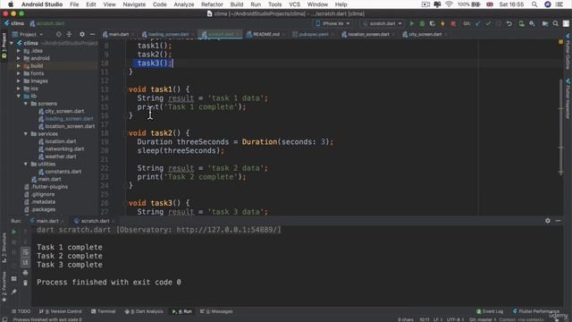 Dart Programming by Angela Yu - Dart Futures, Async & Await смотреть онлайн