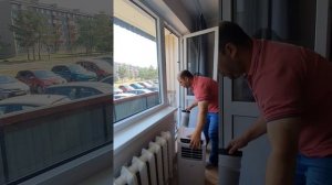 Установка адаптера мобильного кондиционера на окно