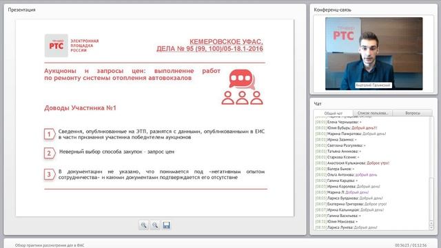 Обзор практики рассмотрение дел в ФАС смотреть онлайн