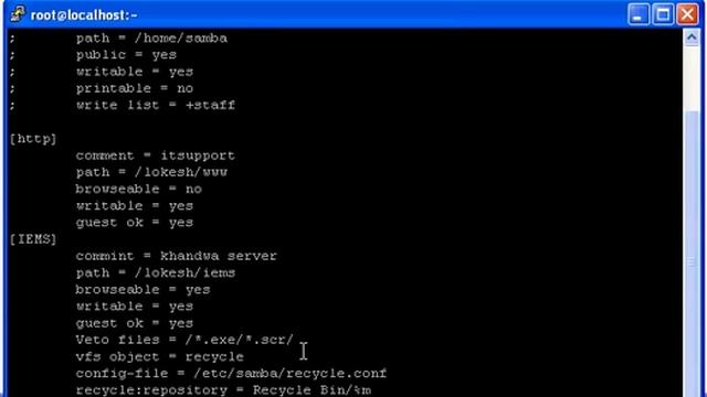 Samba Recycle Bin Configuration Step By Step Samba File Share In CentOS 5 Rhel5