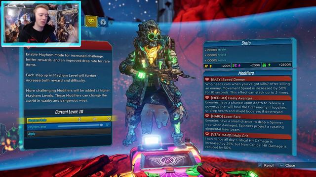 Best Mayhem 10 Modifiers for the New Guardian Takedown! [Borderlands 3] смотреть онлайн