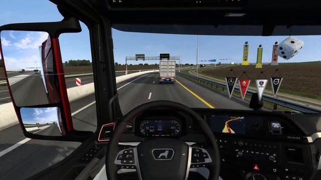 Euro Truck Simulator 2 1.47 ультра графика 2 k MAN 2020 Рейс Анапа - Елец смотреть онлайн