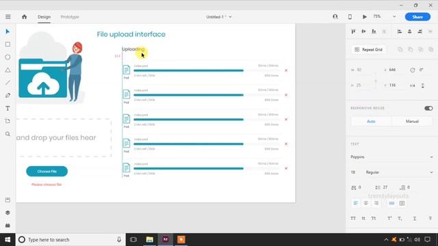 File Upload Design in Adobe XD | trendylayouts смотреть онлайн