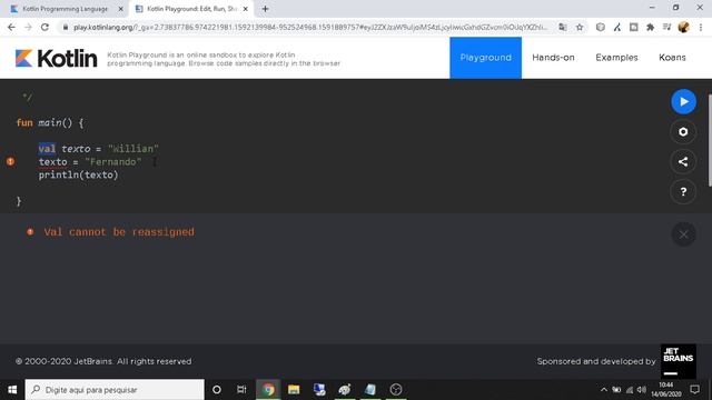 KOTLIN // DICA 1 - Variáveis qual usar? var ou val - Vídeo 1 смотреть онлайн