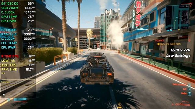Cyberpunk 2077 | Patch 1.2 | GT 1030 + I5 10400f | Low Settings 720p смотреть онлайн