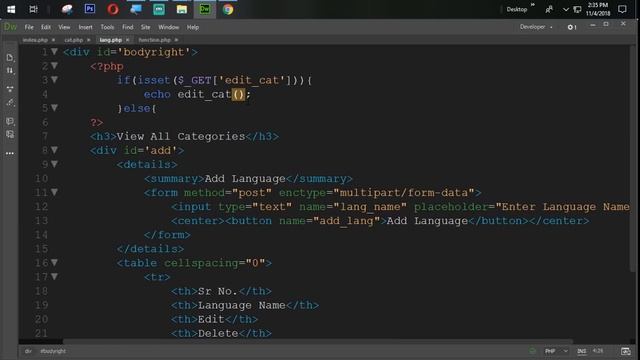 Responsive E Learning Website Development In PHP With PDO Part 15 Update And Delete Language смотреть онлайн