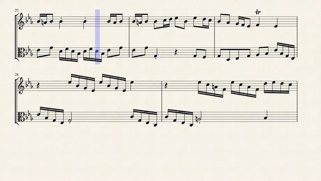 Fantasy XII From 12 Fantasie (TWV 33:1-12 No. 12) For Violin & Viola