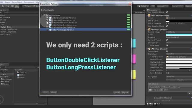 Unity UI Button Events⚡( Click, Double Click, Long Press, ... ) смотреть онлайн