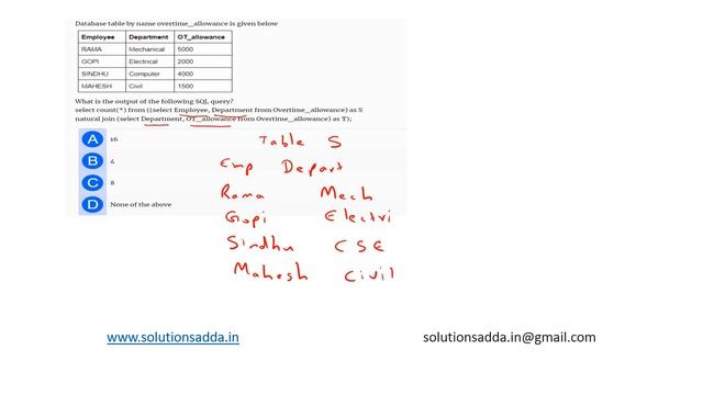 ISRO 2017 MAY | DBMS | SQL | PYQS | SOLUTIONS ADDA | TEST SERIES | EXPLAINED BY ISRO AIR-1 смотреть онлайн