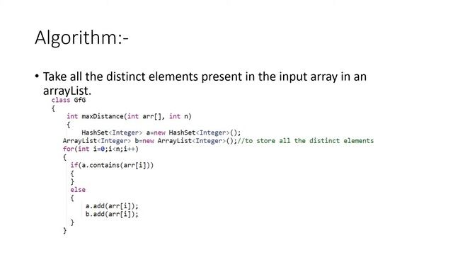 Max distance between same elements | JAVA смотреть онлайн