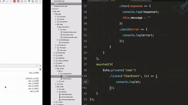 Real Time Chat With Laravel Broadcast, Pusher and Vuejs | Listen Broadcast on Laravel Echo #7 смотреть онлайн