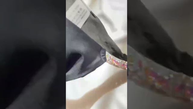 Купальник Женский Раздельный с Камнями Черный 2021 Модный Однотонный черного цвета с высокой талией смотреть онлайн