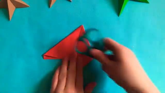 Объёмная Звезда из Бумаги своими руками Оригами звезда | Поделки ко дню Победы на 9 Мая Origami Sta