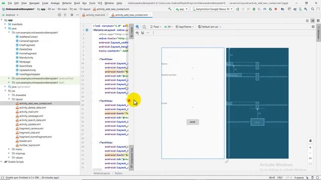 Sqlite Databse - Add new contact page смотреть онлайн