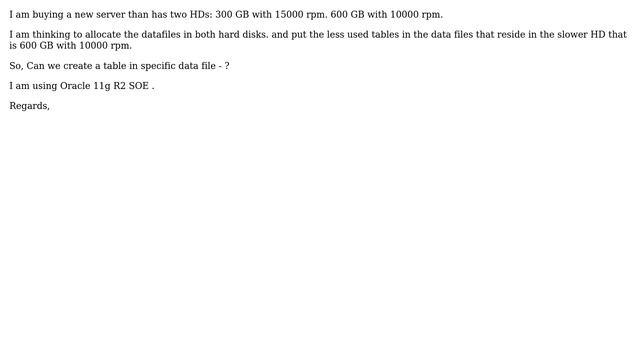 Databases: Can we create a table in specific datafile - Oracle 11g R2? смотреть онлайн