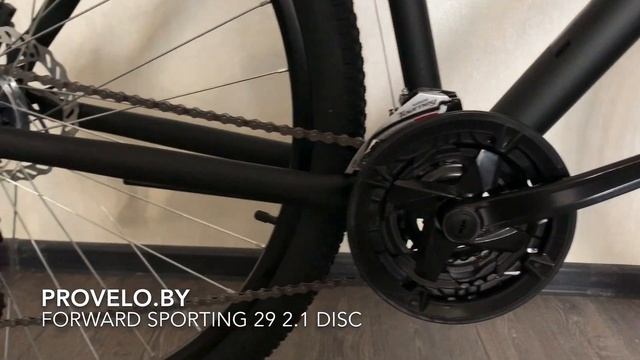 Велосипед Forward Sporting 29 2.1 disc (2020) чёрный матовый. Обзор от магазина ProVelo.by смотреть онлайн