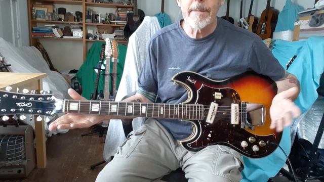 Kent 12 String Vintage Guitar Switch and Fret Buzz Test смотреть онлайн