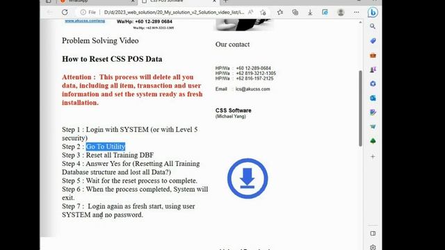How to Reset CSS POS Data смотреть онлайн