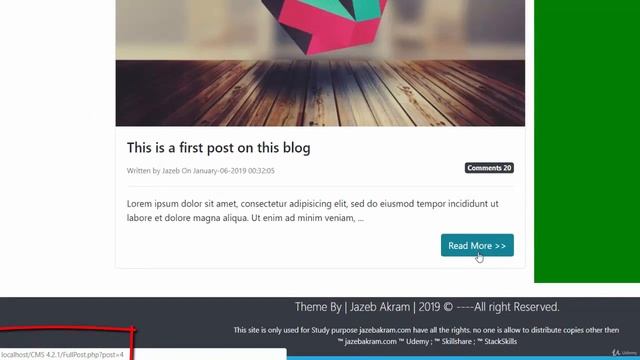 CMS Showing Full Post on user interface using PHP смотреть онлайн