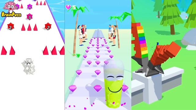 Satisfying Mobile Games - Marble Run, Juice Run, Slice It All - All Level Gameplay ios, android смотреть онлайн