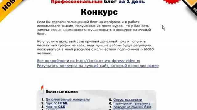 Wordpress - Профессиональный блог за один день.mp4 смотреть онлайн