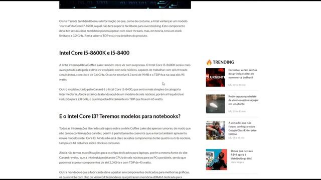 News: CPUs Intel Core i7-8700K e i5-8600K Coffee Lake terão 6 núcleos смотреть онлайн