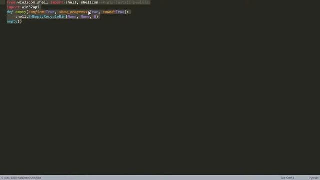 Как очистить корзину на Python. Так можно было? смотреть онлайн