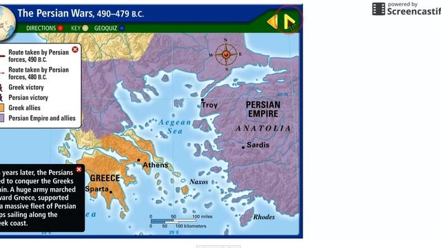 Persian Wars Map Timeline смотреть онлайн