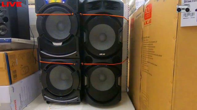 AKAI DJ Y5L | Discoball Massive 2 x 15 inch Party Speaker | Best Karaoke Set up EVER 350W High Powe смотреть онлайн