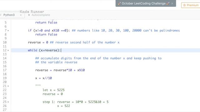 LeetCode Palindrome Number #9 | Python Solution смотреть онлайн