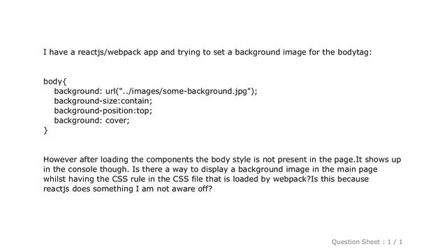 CSS : How to set a background image in reactjs? смотреть онлайн
