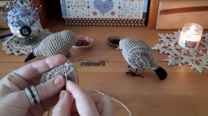 Мк птичка вязаная крючком. Мухоловка.3 часть.