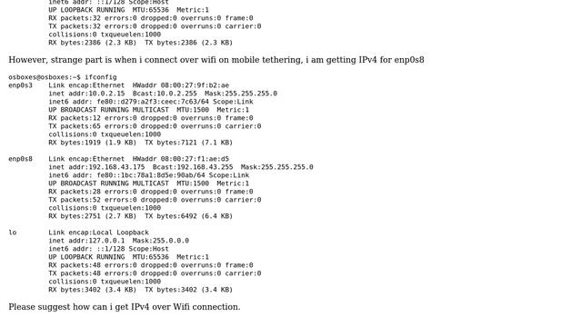 DevOps & SysAdmins: Virtualbox VM only getting IPv6 over bridge connection. How to get IPv4 address смотреть онлайн