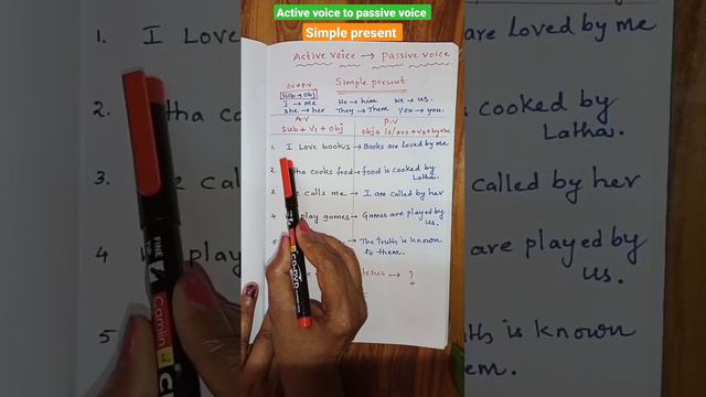 Active voice to passive voice ll simple present explanation with examples ll eng grammar A.V to P.V смотреть онлайн