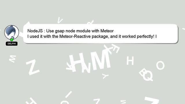 NodeJS : Use gsap node module with Meteor смотреть онлайн
