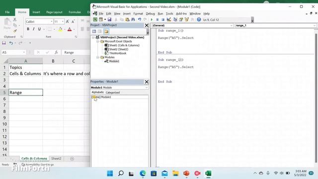 Use of Range object in Excel VBA смотреть онлайн