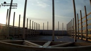 Строительство ангара по каркасной технологии из дерева.