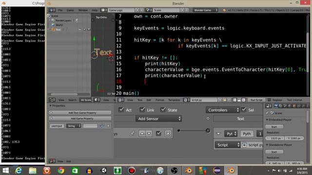 UPBGE - Getting & Typing Input From All Keys Python смотреть онлайн