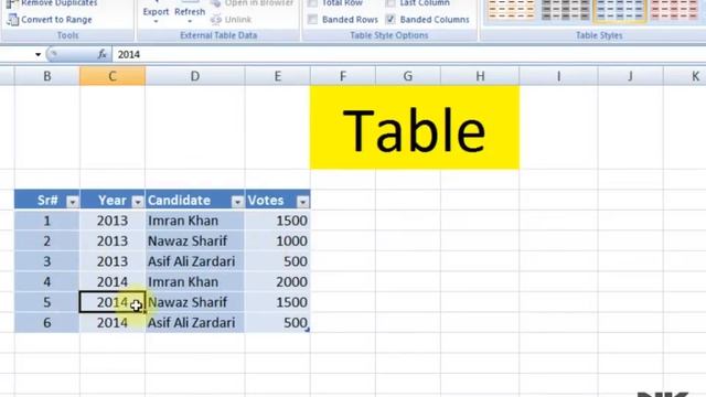 Lesson 55 The Insert Table Part 2 Microsoft Office Excel 2007 2010 free Educational video Training смотреть онлайн