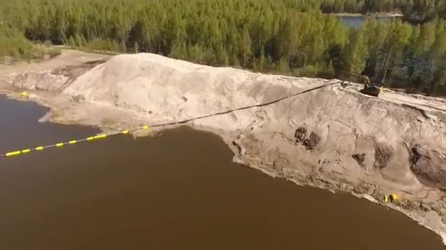 Добыча песка земснарядом с грунтовым электронасосом Dragflow смотреть онлайн