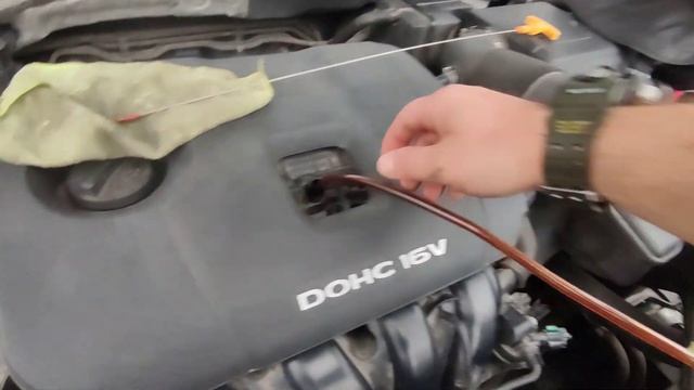 замена масла ДВС, без гаража, на улице. Hyundai Sonata Lf