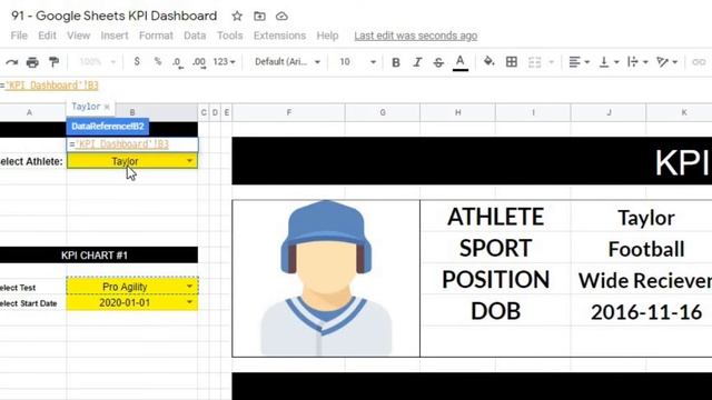 Google Sheets Athlete Dashboard | Part 2 | Headers & KPI Charts смотреть онлайн