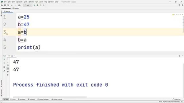 #10 SWAP TWO NUMBERS IN PYTHON WITH OR WITHOUT USING THIRD VARIABLE || SWAPPING NUMBERS IN PYTHON!! смотреть онлайн