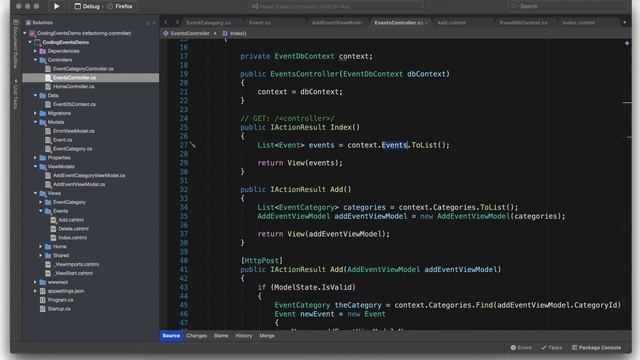 C# Coding Events 5.2 - Refactoring Controller and Views смотреть онлайн