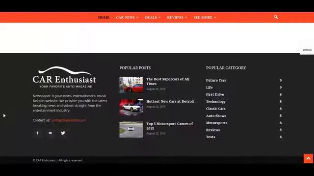 Car enthusiast - Newspaper - WordPress, Business, blog, ecommerce and multipurpose theme -FastenWP смотреть онлайн