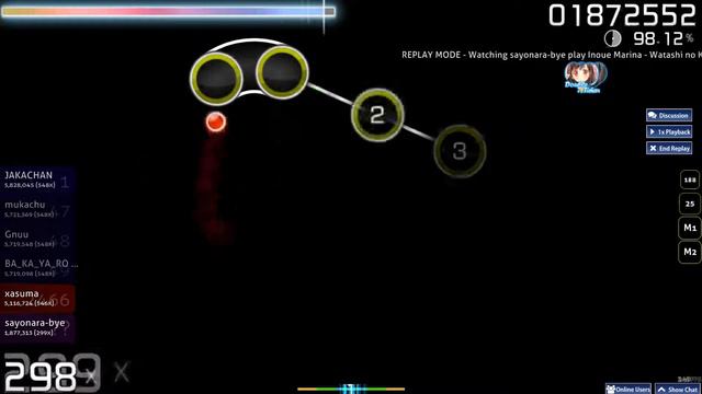 Osu! - Inoue Marina - Watashi no Ki-mo-chi (TV Size)[Insane][HDDT][by sayonara-bye] смотреть онлайн